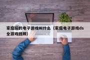 家庭玩的电子游戏叫什么（家庭电子游戏ds全游戏回顾）