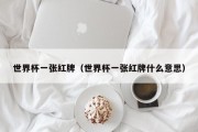世界杯一张红牌（世界杯一张红牌什么意思）